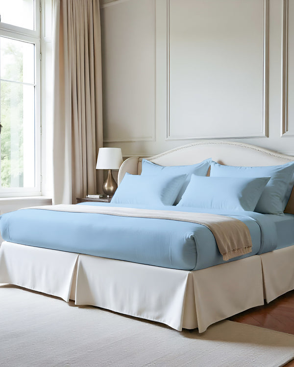 Imperial Touch Exquisite 6 Piece Cotton Sheet Set- Light Blue