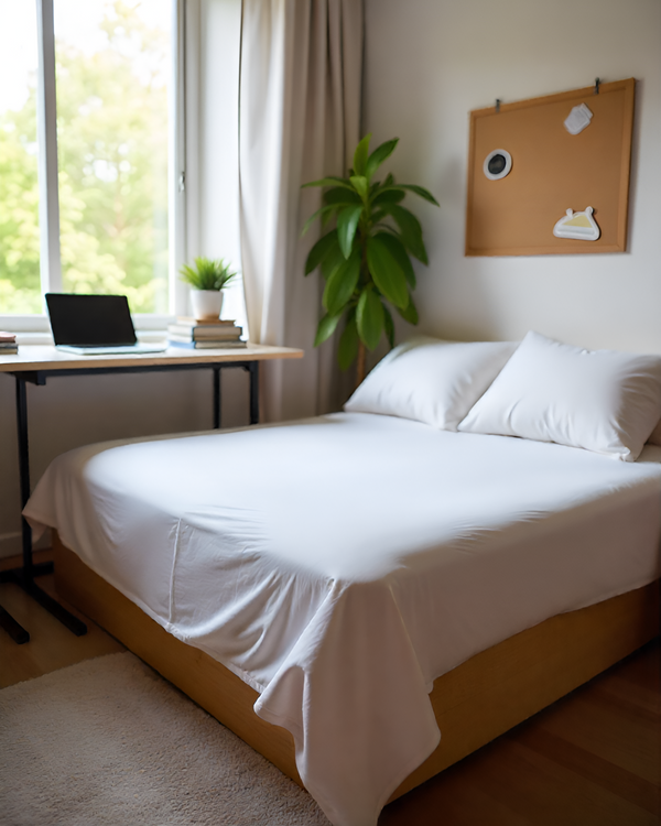 Comfort Kit Microfiber 4 Piece Bed Sheet Set – White-Bed Sheet-Shreem Linen-Slumber Sphere