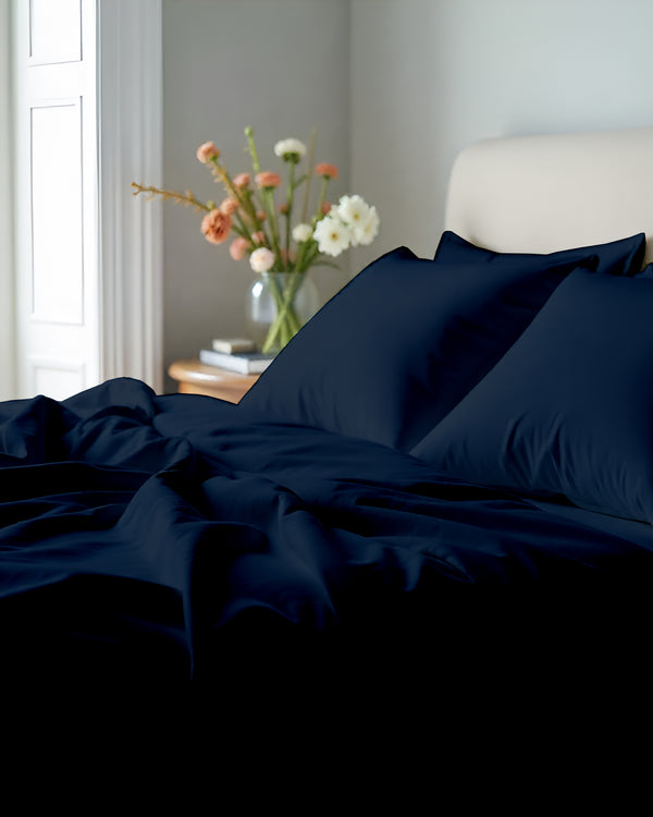 Giza Elegance 6-Piece Sheet Set - Navy Blue