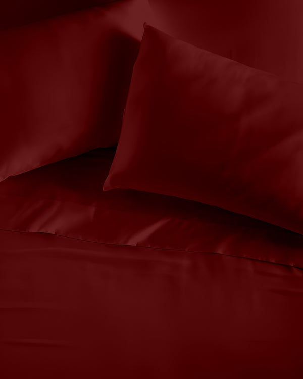 Crescendo Giza Cotton 4 Piece Sheet Set - Burgundy