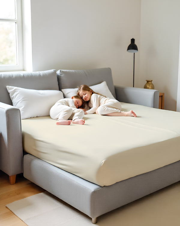 SmartSleep 1 Piece Deep Pocket Fitted Sheet for Convertible Sofa Beds - Ivory