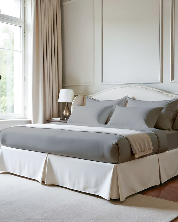 Imperial Touch Exquisite 6 Piece Cotton Sheet Set- Light Gray