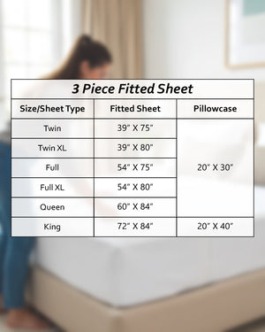 SleepNest 3 Piece Brushed Microfiber Fitted Sheet Set- White