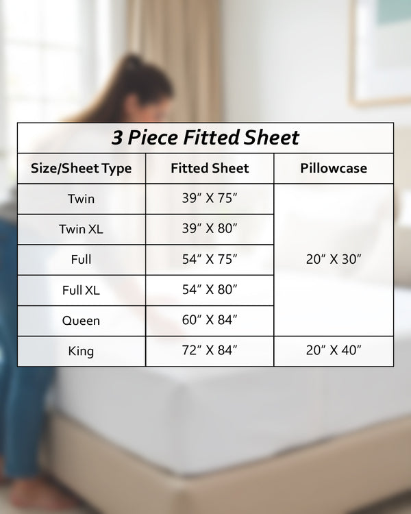 SleepNest 3 Piece Brushed Microfiber Fitted Sheet Set- White