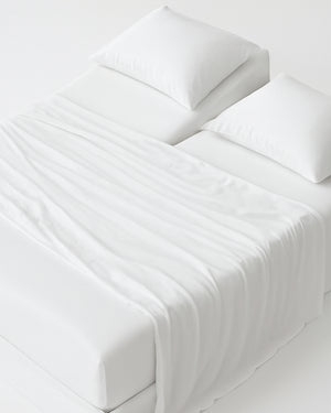 Softline Split Ultra-Soft 5-Piece Cotton Split Beds Sheet Set - White