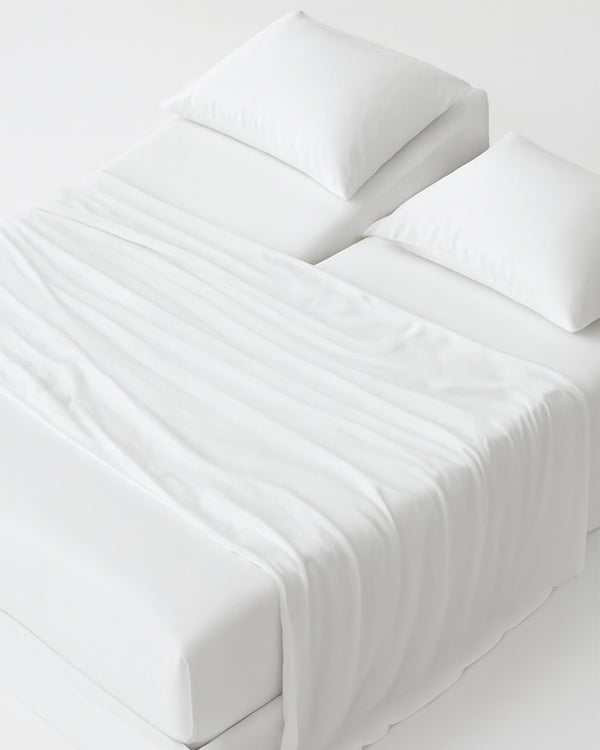 Softline Split Ultra-Soft 5-Piece Cotton Split Beds Sheet Set - White