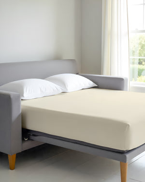 SmartSleep 1 Piece Deep Pocket Fitted Sheet for Convertible Sofa Beds - Ivory