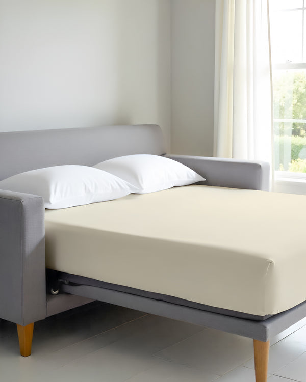 SmartSleep 1 Piece Deep Pocket Fitted Sheet for Convertible Sofa Beds - Ivory
