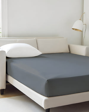 ComfortFold - Microfiber Sleeper Sofa 1 Piece Fitted Sheet- Dark Gray