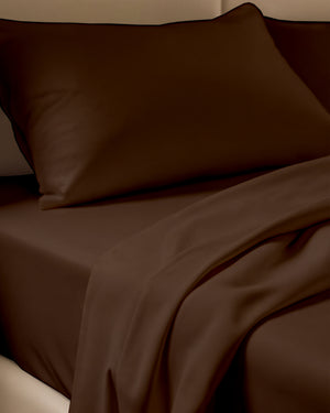 FoldEase Murphy Bed 4 Piece Sheet Set- Chocolate