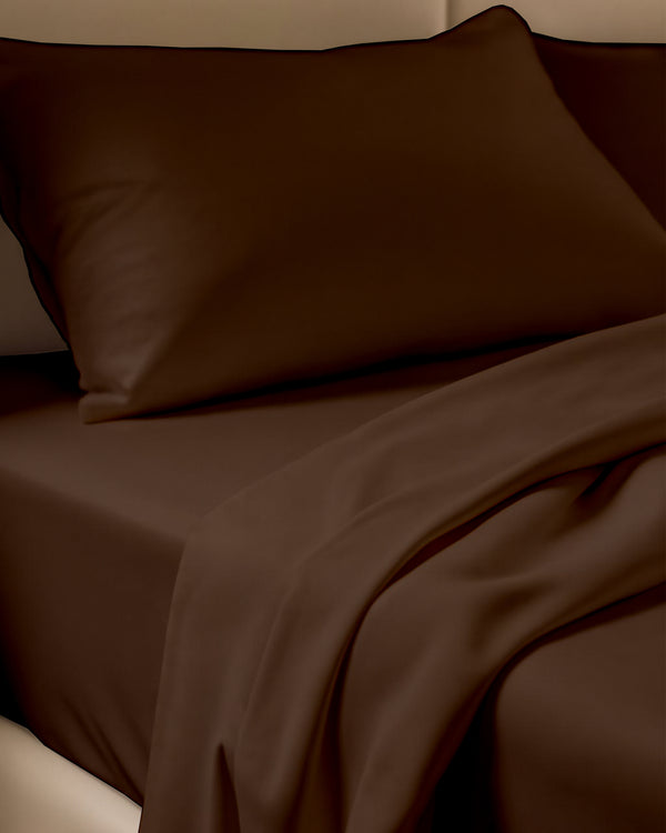 FoldEase Murphy Bed 4 Piece Sheet Set- Chocolate