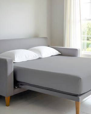 SmartSleep 1 Piece Deep Pocket Fitted Sheet for Convertible Sofa Beds - Light Gray