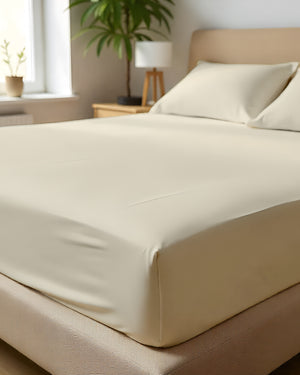 Imperial Touch Exquisite 6 Piece Cotton Sheet Set- Ivory