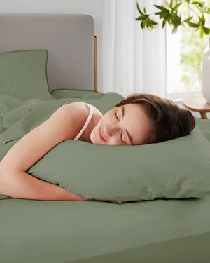 Classic Comfort Cotton Bedding 4 Piece Sheet Set- Sage