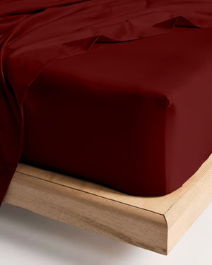 Crescendo Giza Cotton 4 Piece Sheet Set - Burgundy