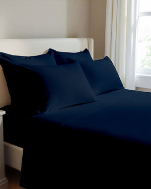Giza Elegance 6-Piece Sheet Set - Navy Blue