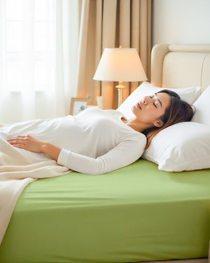 Cloud Soft Classic –  Single Fitted Sheet for Everyday Luxury - Sage