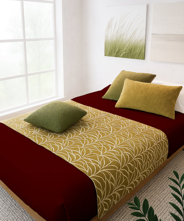 LuxeLayer Giza Cotton 4 Piece Cot Sheet Set - Burgundy