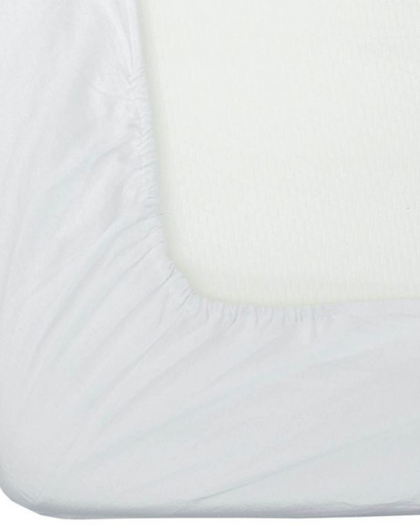 Seven Star 1 Piece Cotton Fitted Sheet- White-Bed Sheets-Cottington Lane-Slumber Sphere