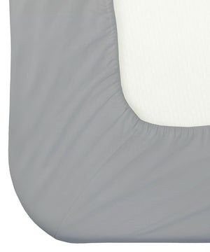 Seven Star 1 Piece Cotton Fitted Sheet- Light Gray