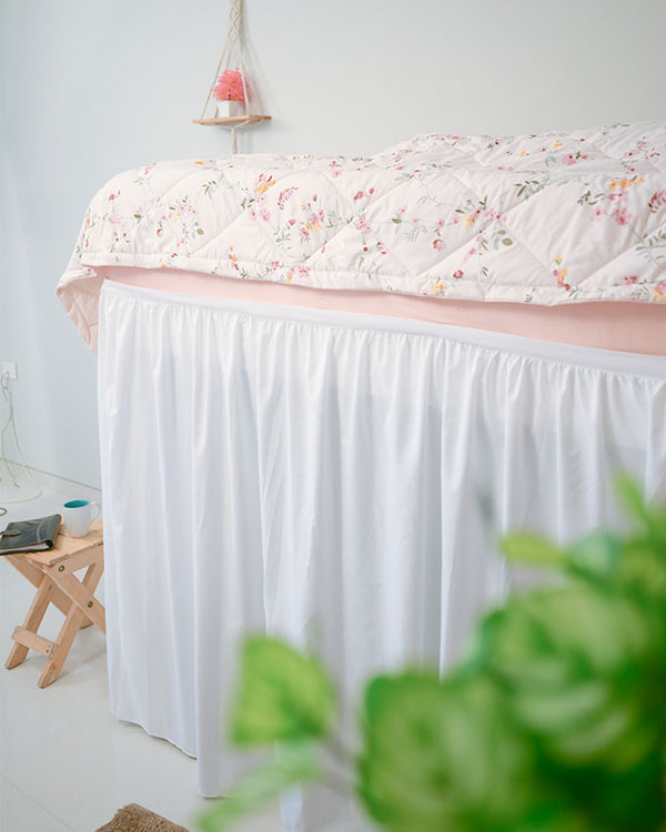 Flowyfrills– Microfiber Gathered Bed Skirt for Dorms-Bed Skirts-Shreem Linen-Slumber Sphere
