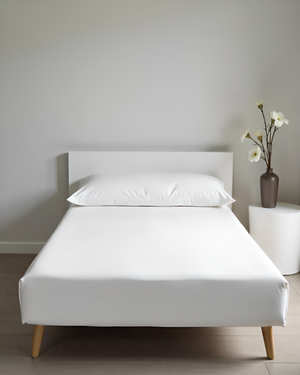 Luxe Giza Cotton 1 Piece Cot Fitted Sheet - White-Custom Beds-MyGiza-Slumber Sphere