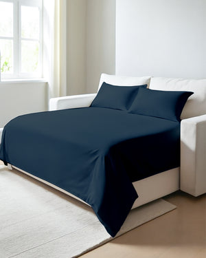 Exclusive 4 Piece Sleeper Sofa Combo- Navy Blue
