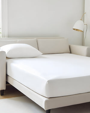 ComfortFold - Microfiber Sleeper Sofa 1 Piece Fitted Sheet- White