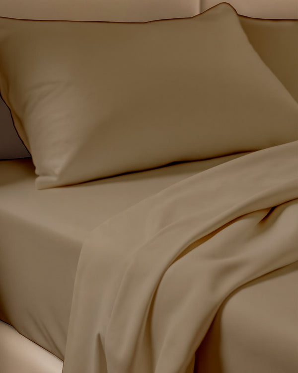 FoldEase Murphy Bed 4 Piece Sheet Set- Taupe