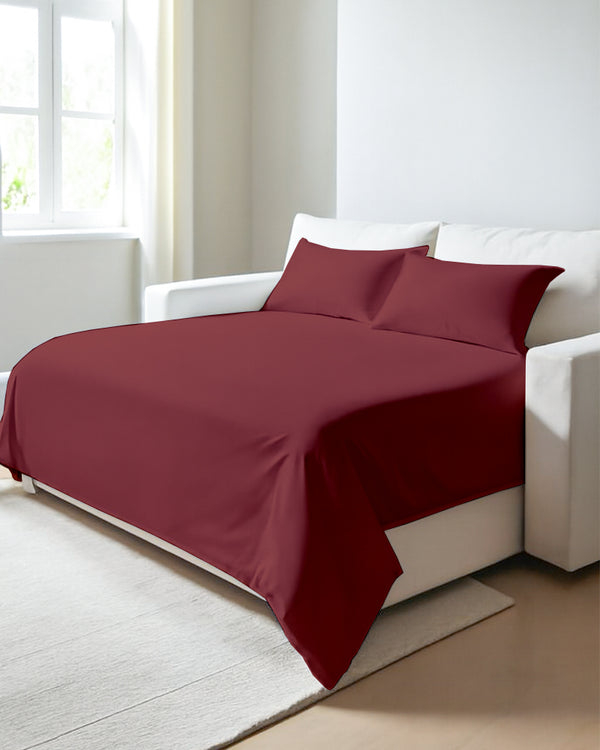Exclusive 4 Piece Sleeper Sofa Combo- Burgundy
