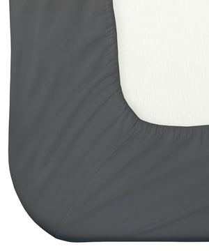Seven Star 1 Piece Cotton Fitted Sheet- Dark Gray