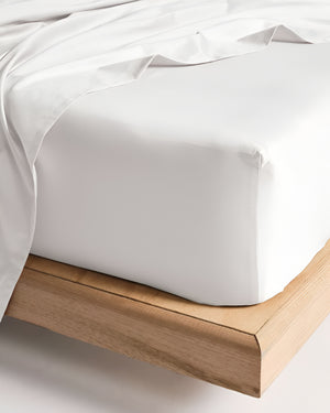 Crescendo Giza Cotton 4 Piece Sheet Set - White