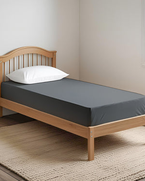 Ultra-fine Microfiber 1 Piece Storm Night Cot Fitted Sheet – Dark Grey