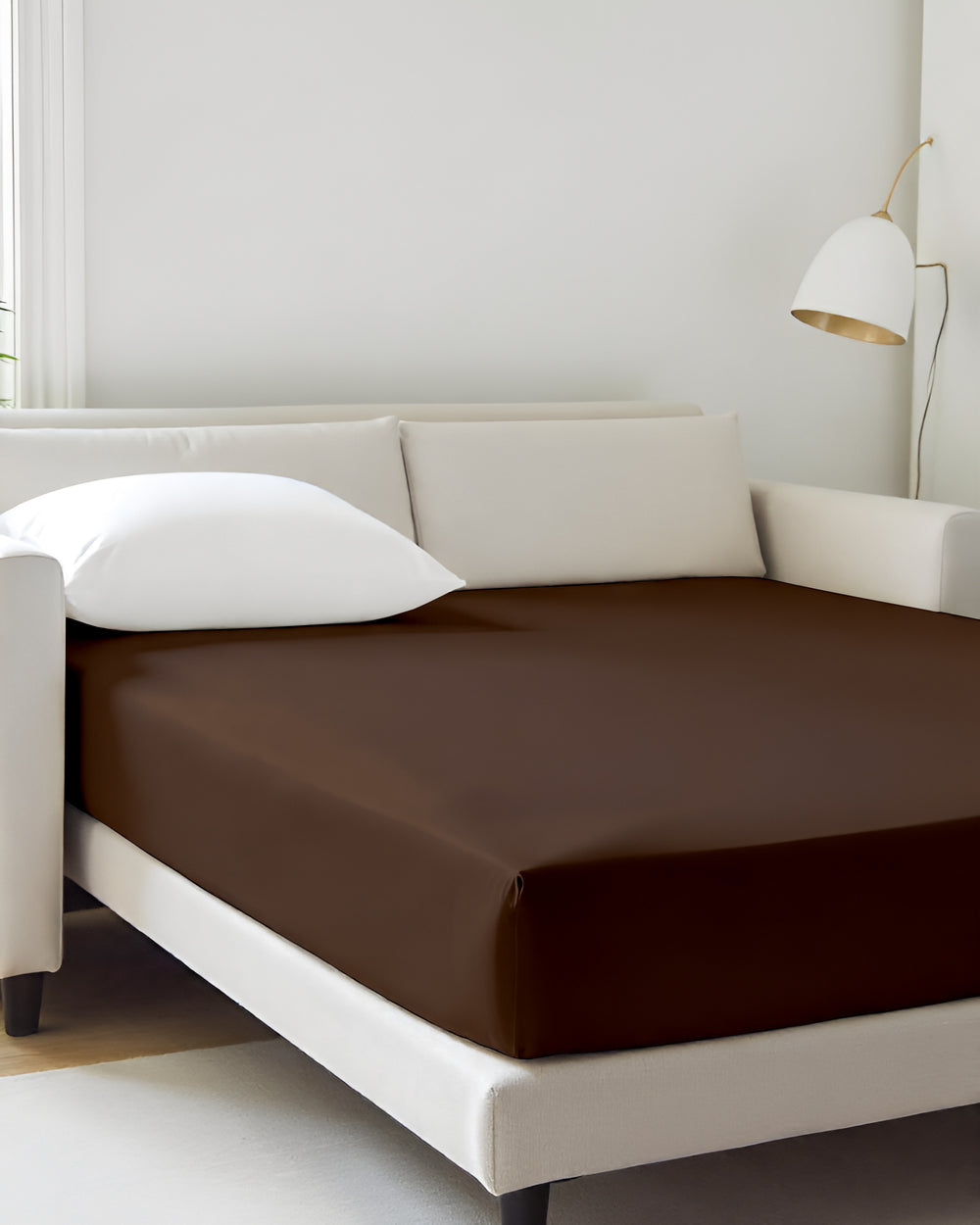ComfortFold - Microfiber Sleeper Sofa 1 Piece Fitted Sheet- Chocolate