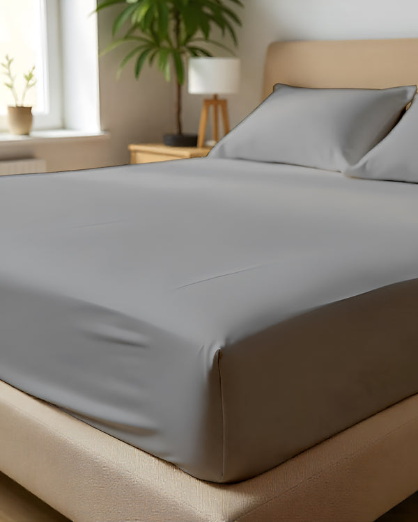 Imperial Touch Exquisite 6 Piece Cotton Sheet Set- Light Gray