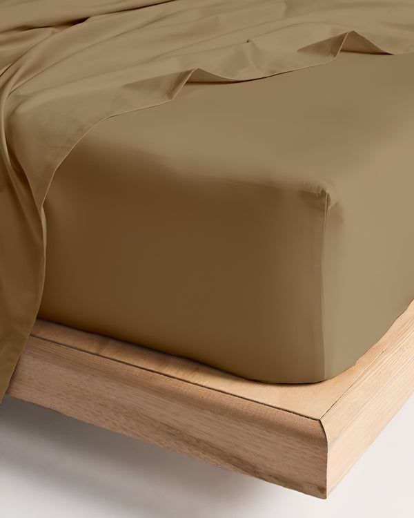 Crescendo Giza Cotton 4 Piece Sheet Set - Taupe