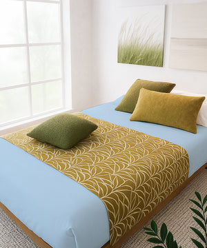 LuxeLayer Giza Cotton 4 Piece Cot Sheet Set - Light Blue