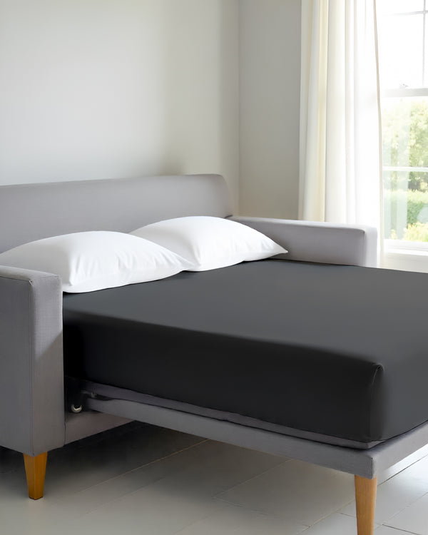 SmartSleep 1 Piece Deep Pocket Fitted Sheet for Convertible Sofa Beds - Dark Gray