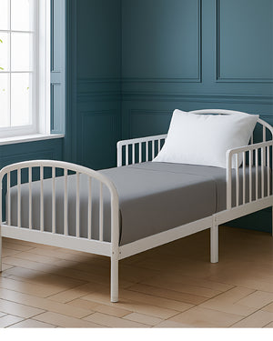 SoftHaven 1 Piece Cotton Cot Fitted Bed Sheet - Light Gray