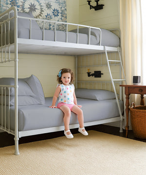 CloudLuxe – Sateen Finish Egyptian Cotton 4 Piece Cot Bedding Set - Light Gray