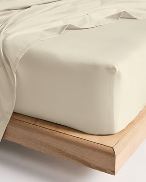 Crescendo Giza Cotton 4 Piece Sheet Set - Ivory