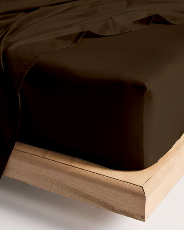 Crescendo Giza Cotton 4 Piece Sheet Set - Chocolate