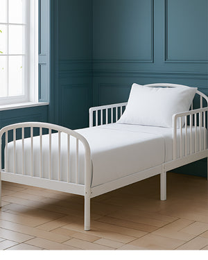 SoftHaven 1 Piece Cotton Cot Fitted Bed Sheet - White