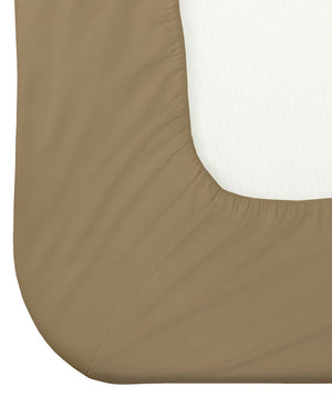 Seven Star 1 Piece Cotton Fitted Sheet- Taupe