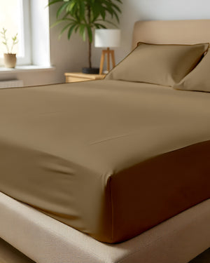 Imperial Touch Exquisite 6 Piece Cotton Sheet Set- Taupe