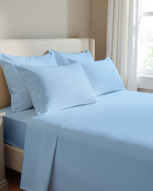Giza Elegance 6-Piece Sheet Set - Light Blue