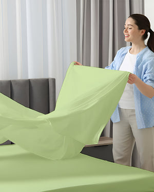 SleepEase Split Head 4 Piece Sheet Set- Sage