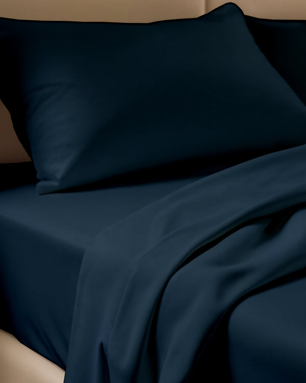 FoldEase Murphy Bed 4 Piece Sheet Set- Navy Blue