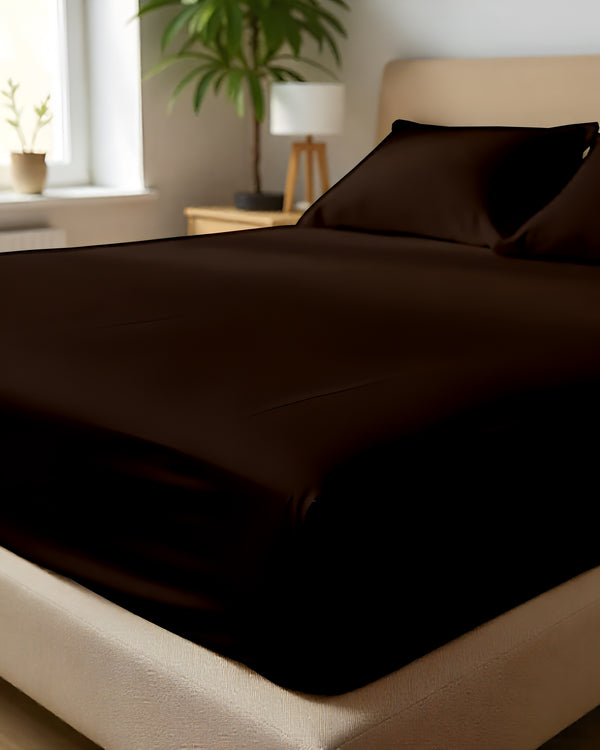 Imperial Touch Exquisite 6 Piece Cotton Sheet Set- Chocolate