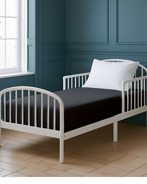 SoftHaven 1 Piece Cotton Cot Fitted Bed Sheet - Dark Gray